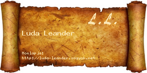 Luda Leander névjegykártya